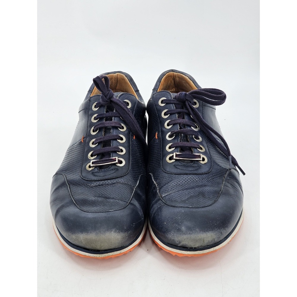 Men's Royal Albatross Spikeless Leather Blue Golf Shoes USA‎ 11 Made In Portugal